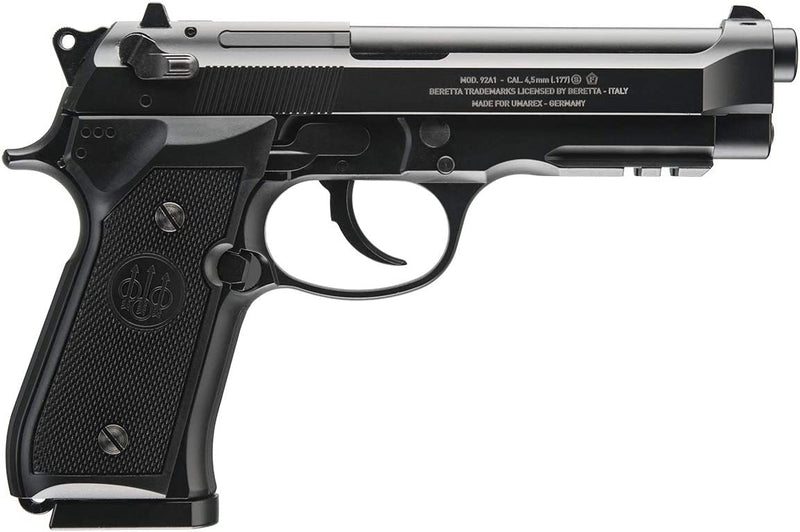 Pistola replica co2 4.5mm blowback c/disparo rafaga beretta 92A1