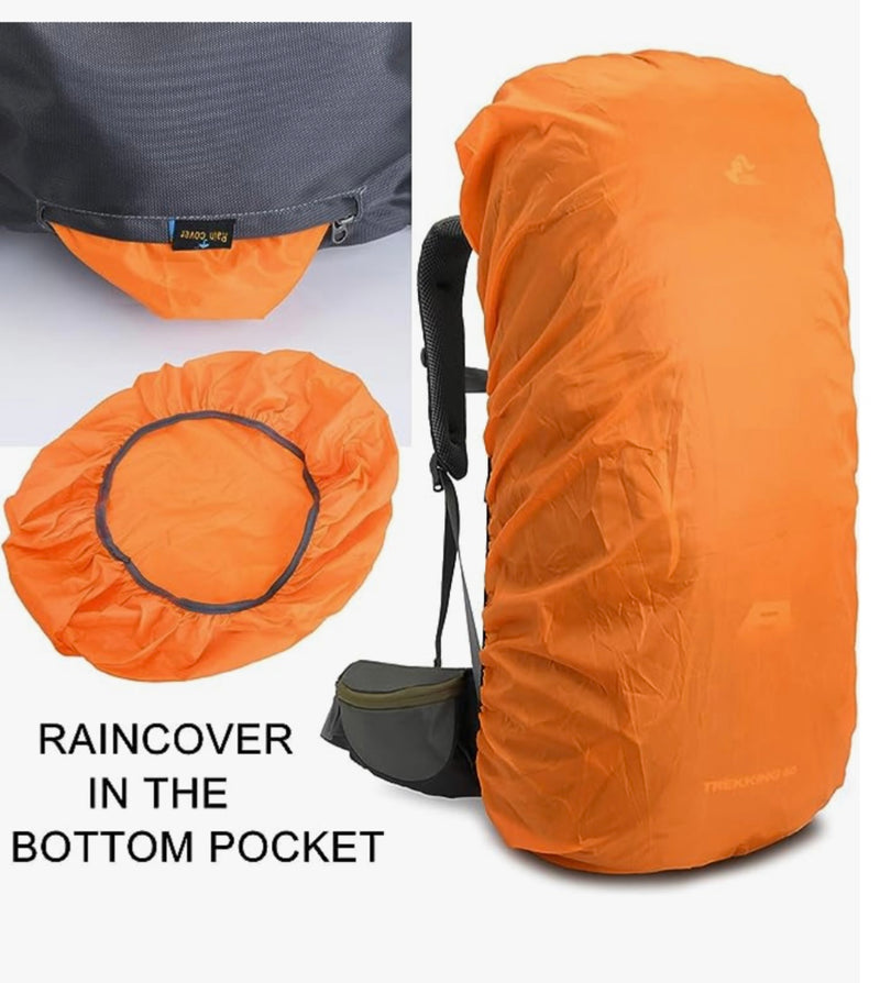 Mochila 60L escalada y senderismo impermeable cubierta de lluvia DSB-005