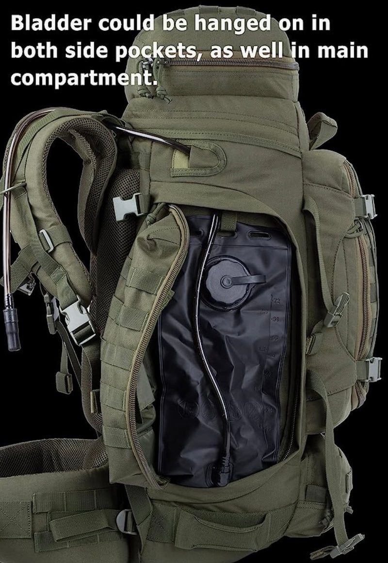 Mochila de marco interno 70Lts camping senderismo sistema molle GJ741