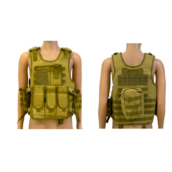 Chaleco porta cargadores velcro y sistema molle CK