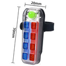 Luz trasera para bicicleta 8 led roja y azul T-606-W08B