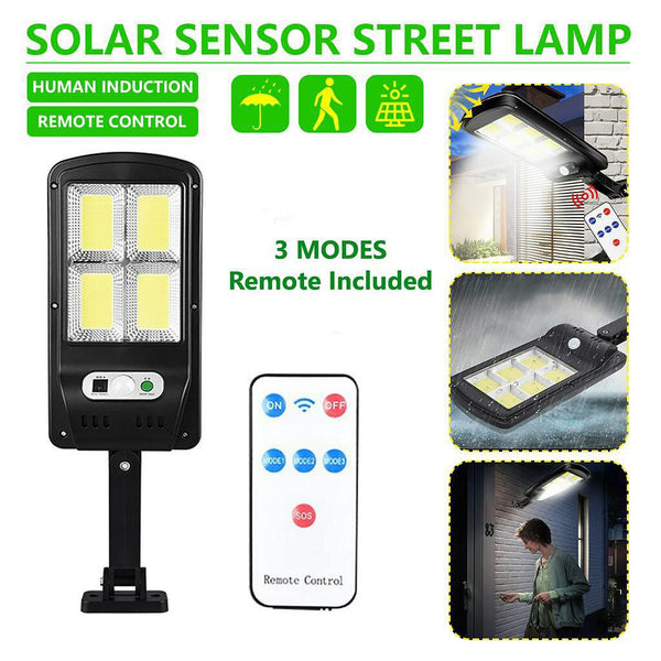 Lampara led con sensor nocturno, panel solar y control 120B4