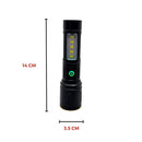 Linterna led efecto patrulla 6 pasos Zoom WL9