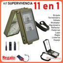 Kit Supervivencia 11 En 1 Brújula Pedernal Termómetro Zt10 / PJ036