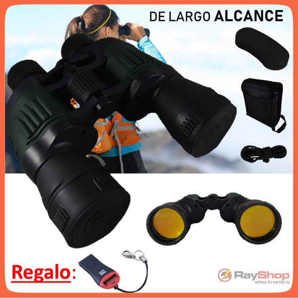 Binoculares De Largo Alcance Brújula Funda Zoom 20x50 Wy750