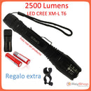 Lampara Tactica 2500 Lumens Cree Led T6 Recargable Dt79