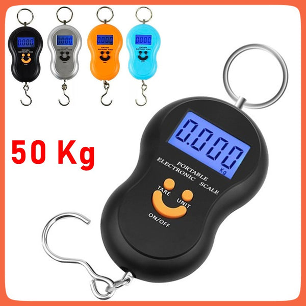 Báscula Digital Portátil Gancho Colgante 50 Kg Equipaje 742e