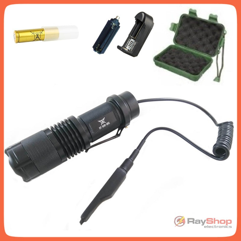 Lámpara Rifle Táctica Led 2500lms Cola De Ratón Switch Dt26s