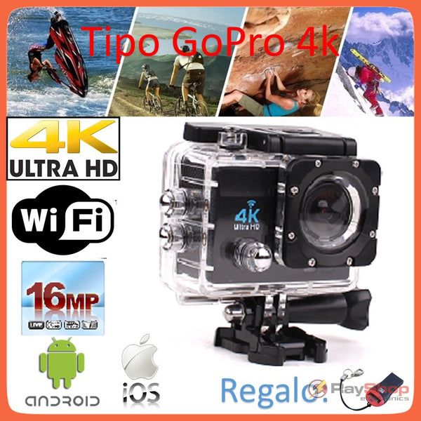 Cámara 4k 16mpx Wifi +app Tipo Gopro Sumergible 30m Dth16