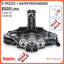 Lámpara Minera Cabeza 5 Led 8000 Lm 6 Pasos De Luz DT220