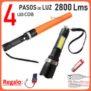 Lámpara Táctica Swat 2800 Lms Led Cob Recargable Cono Dt353