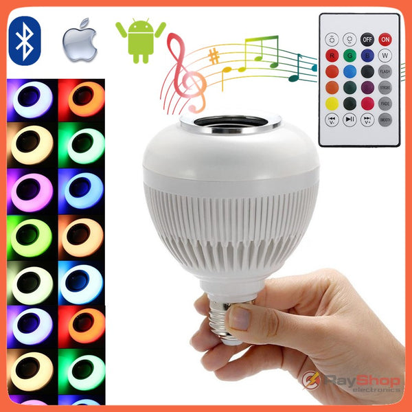 Bocina Bluetooth Foco Led Multicolor Control Remoto L001