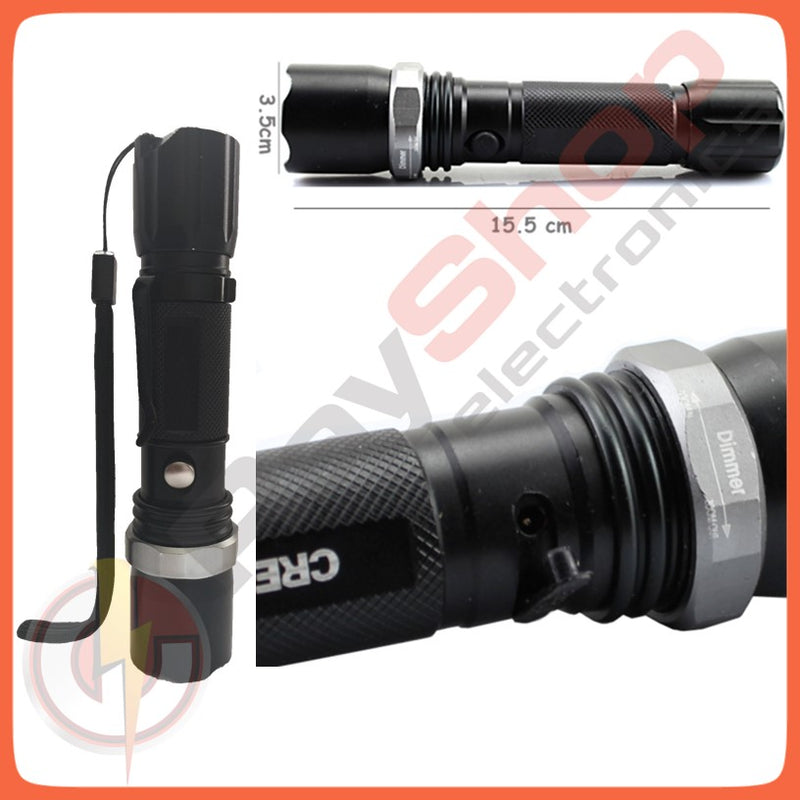 Lámpara Táctica 2000 Lms Led Cree Xp-E R3, Swat c/CONO DT1B