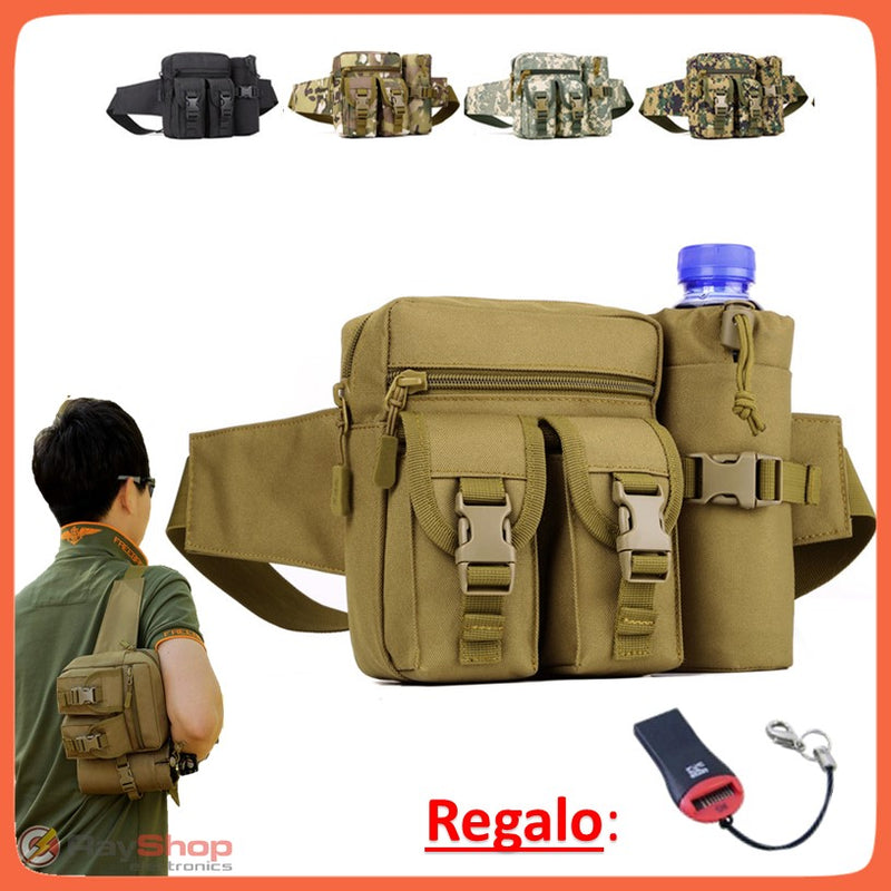 Mochila Cangurera Táctica Militar Porta Agua Botella Sn512