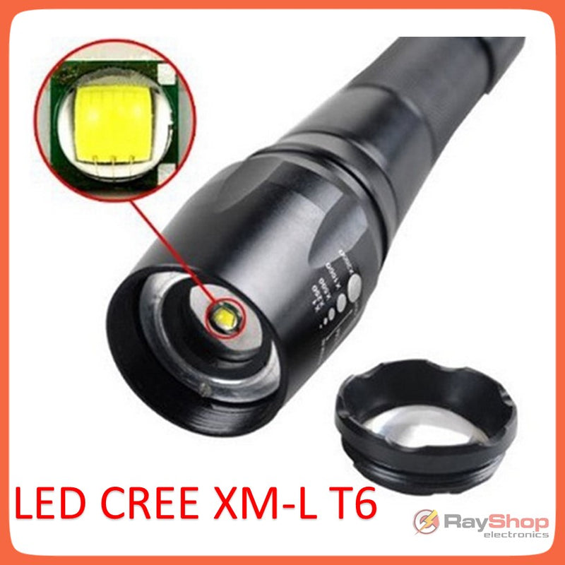 Lampara Tactica 2500 Lumens Cree Led T6 Recargable Dt79