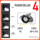 Lámpara Táctica 2000 Lms 3 Led Cree T6 Imán Vs Agua Dt240