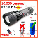 Lámpara Táctica 10,000 Lms Nuevo Led T9 Largo Alcance Dt12