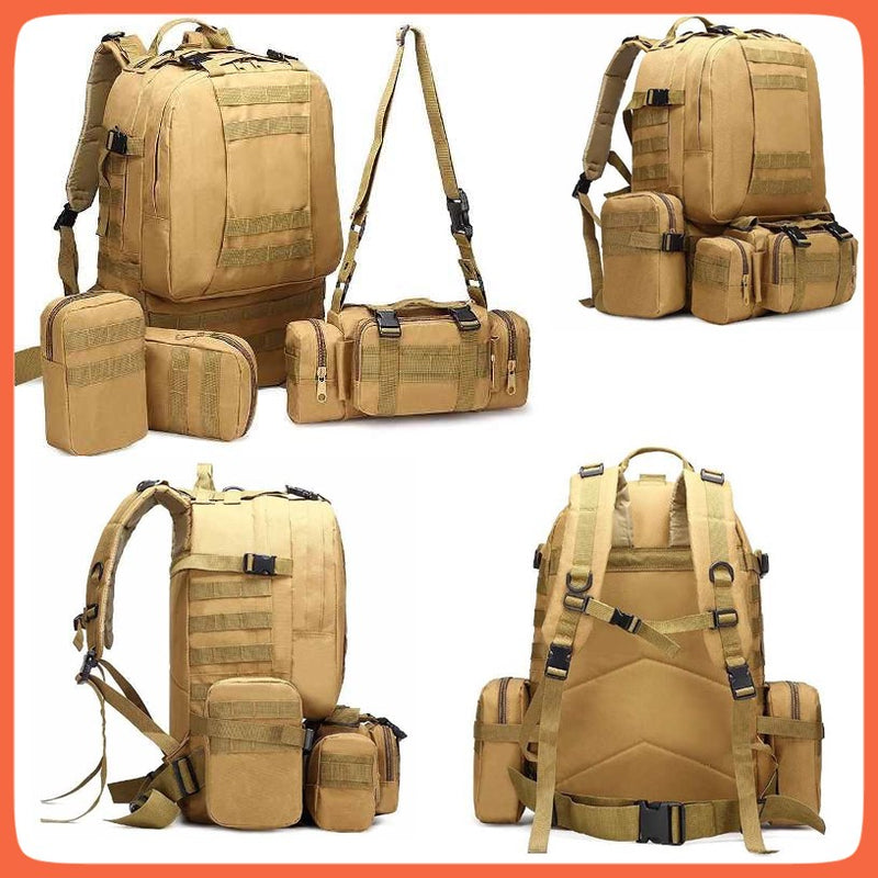 Mochila Táctica Militar Asalto 55 L Backpack Campismo Sn850