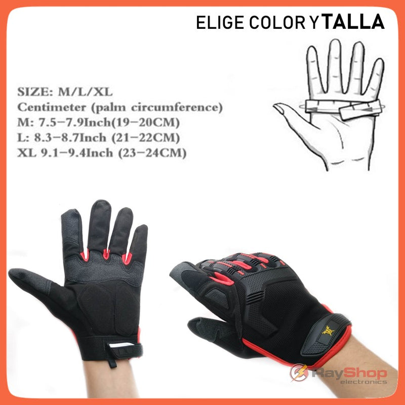 Guantes Tácticos Protección Moto Bici Antideslizantes H01