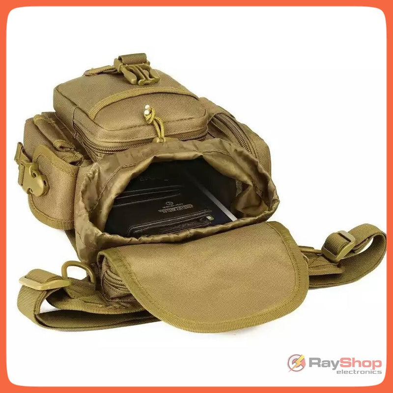 Mochila Militar Muslera Piernera Táctica Nylon D600 2.5 Litros Sn856