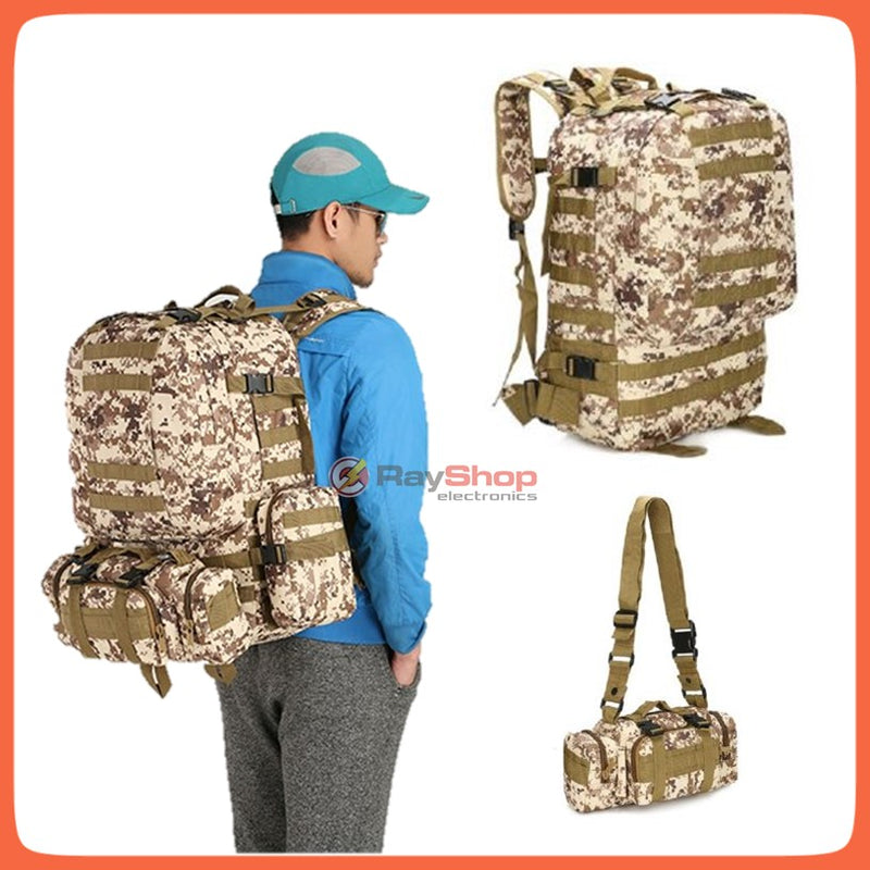 Mochila Táctica Militar Asalto 55 L Backpack Campismo Sn850