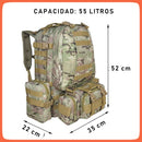 Mochila Táctica Militar Asalto 55 L Backpack Campismo Sn850