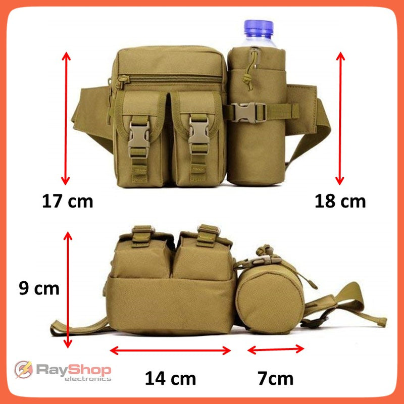 Mochila Cangurera Táctica Militar Porta Agua Botella Sn512