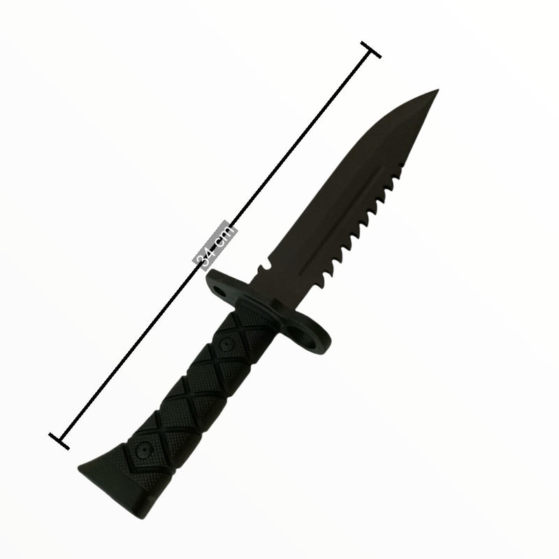 Cuchillo Largo Rambo C/funda Cuchilla Con Sierra  F137