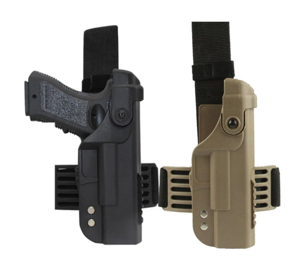 Pistolera piernera glock 17,18,19,20 doble bloqueo PJ482