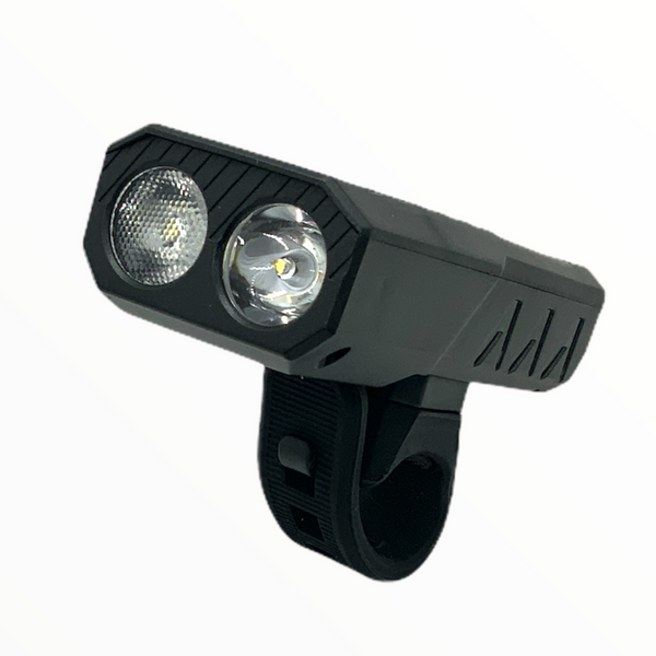 Luz delantera para bicicleta doble Led cob lateral efecto patrulla y luz blanca  XQ-C1