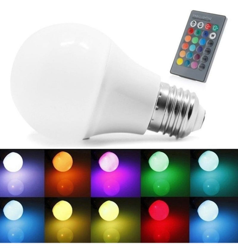 Foco Led Multicolor Control Remoto Luces De Color Cambiante RGBW Dp3w