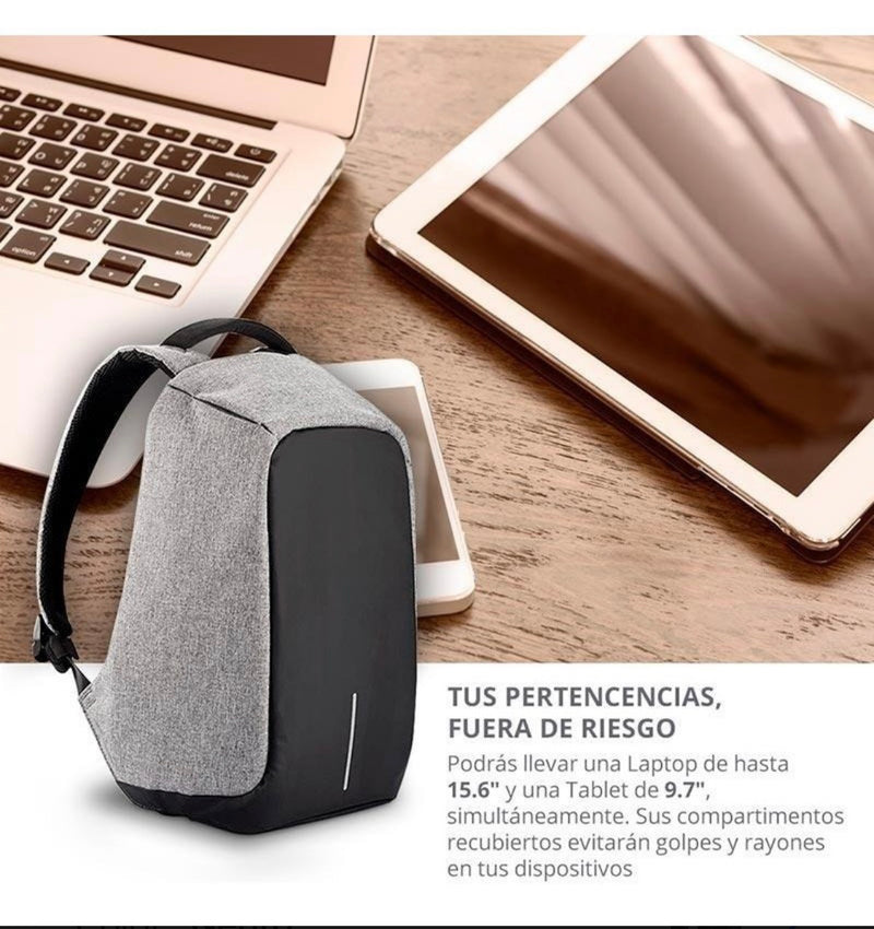 Mochila antirrobo c/cable USB impermeable, Laptop G1111