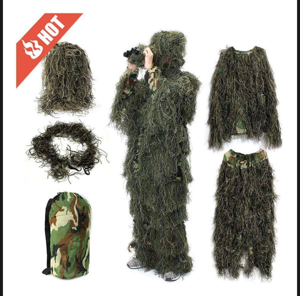 Camuflage Traje Ghost Ghillie Suit Sniper Gotcha Caceria 3d SN013