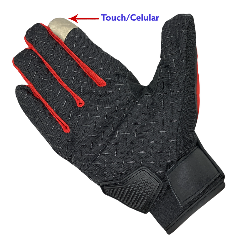 Guantes Motociclista TOUCH, Protección, Antiderrapante Sn030