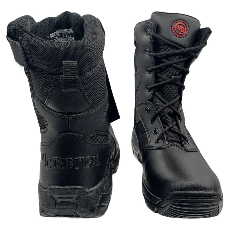 Botas de PIEL CON CIERRE!, impermeables TACTICAL OC