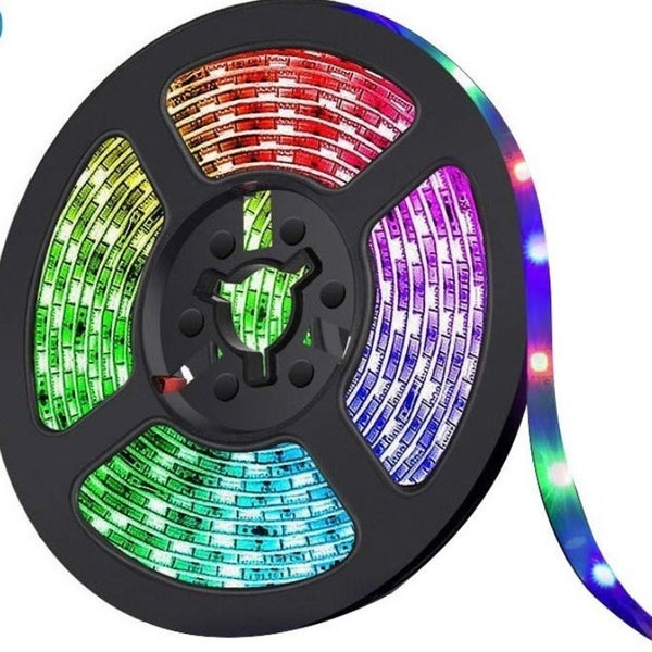 Serie Tira Led Multicolor c/Control remoto Rgb Rollo 5 Metros Luces Decoración WTD-1