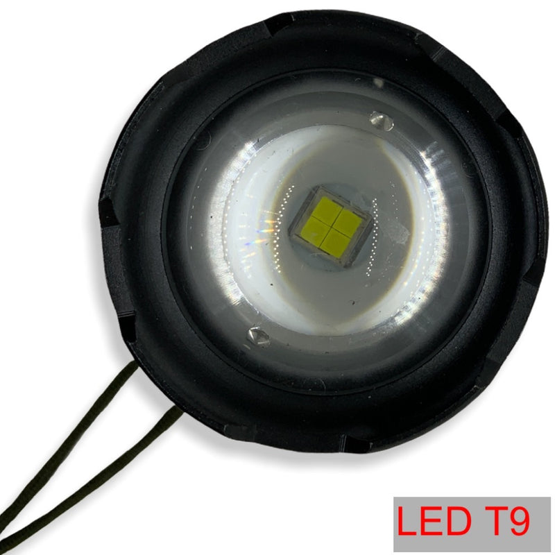 Lámpara Táctica c/Zoom como la DT287 pero de 1 pila, 15,000 Lms Led T9 DT432